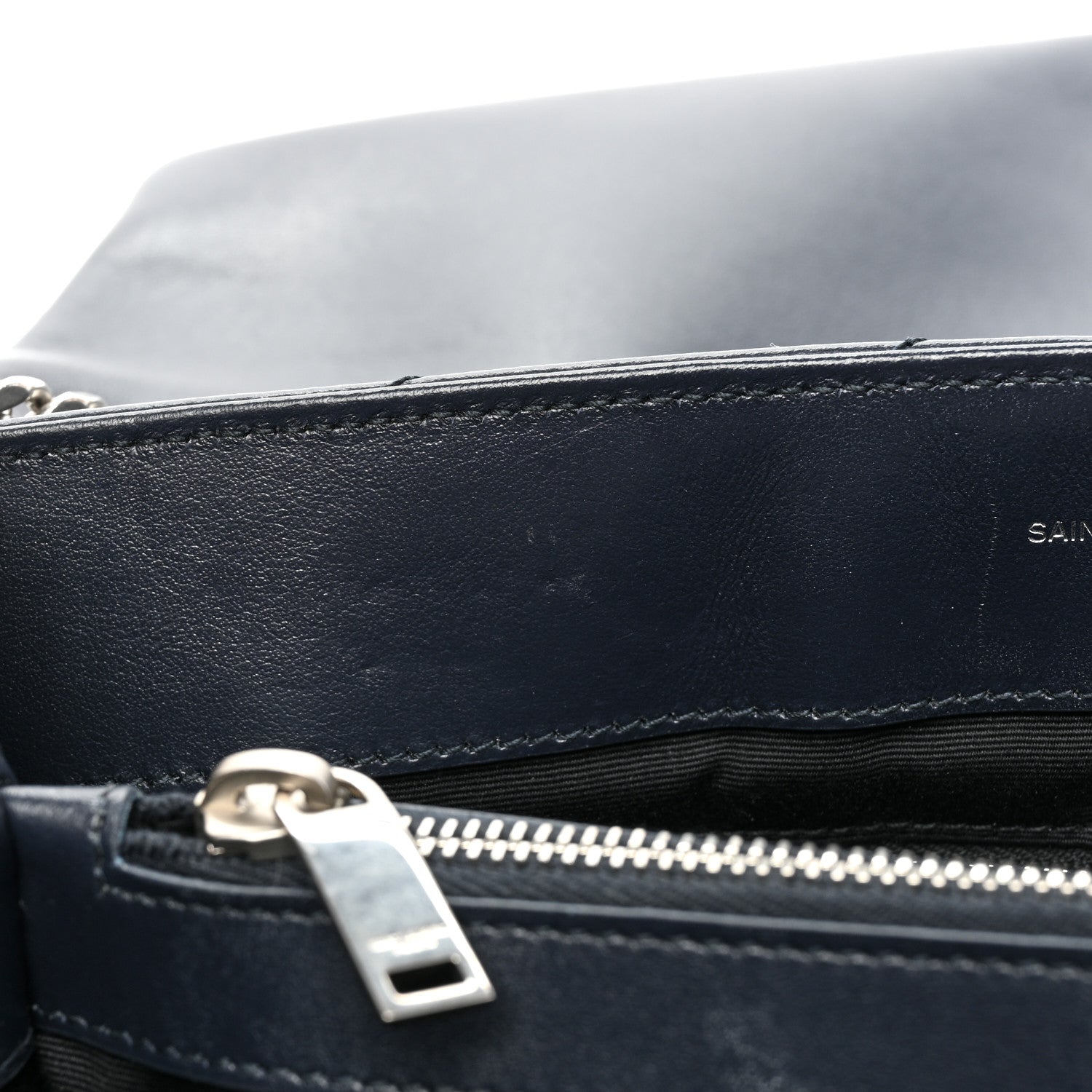 Saint Laurent Calfskin Y Quilted Monogram Medium Loulou Chain Satchel Medium Blue 13 of 20