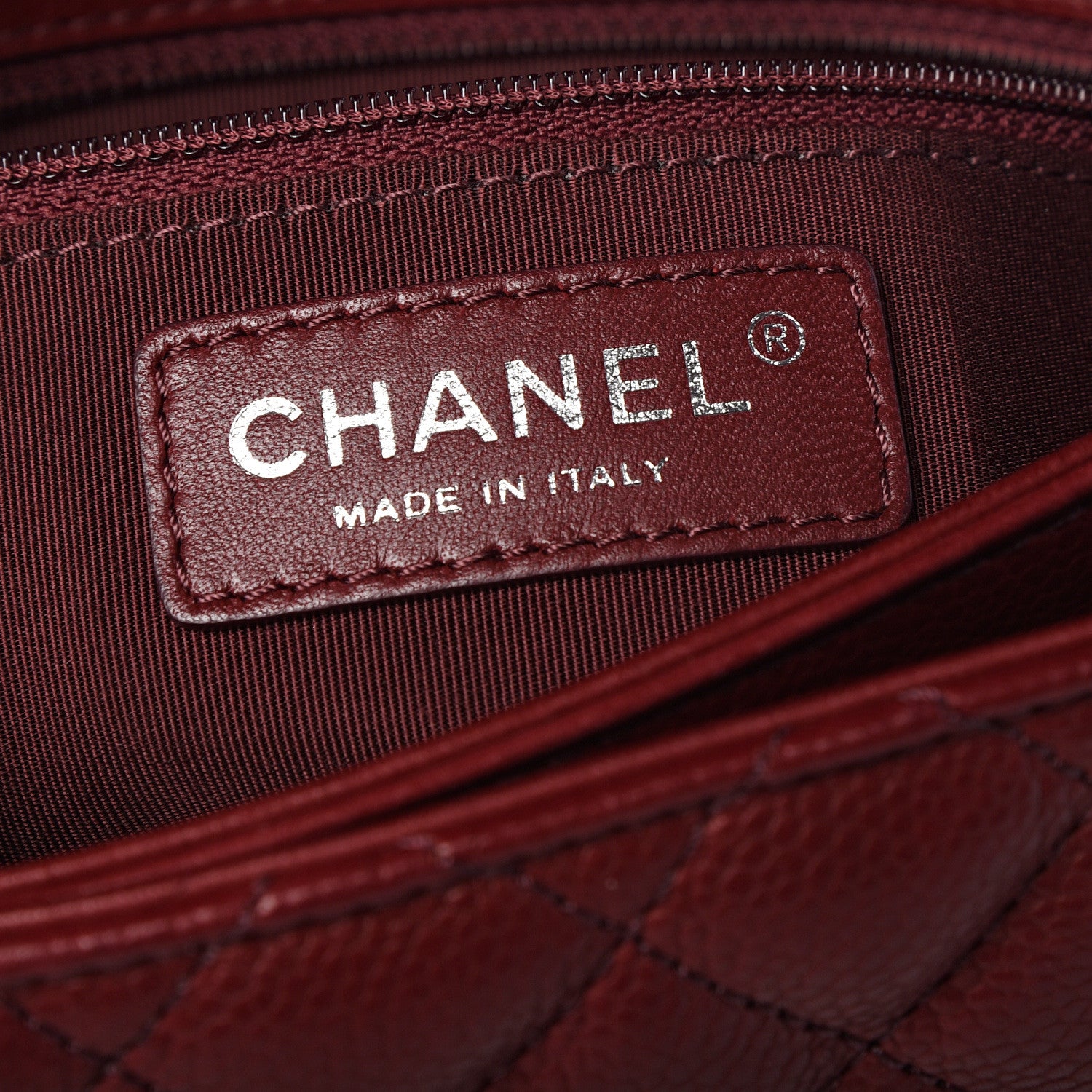 Chanel Caviar Quilted Medium Rock In Rome Single Flap Burgundy 6 of 12