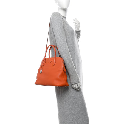Hermes Taurillon Clemence Bolide 35 Orange Poppy 2 of 12