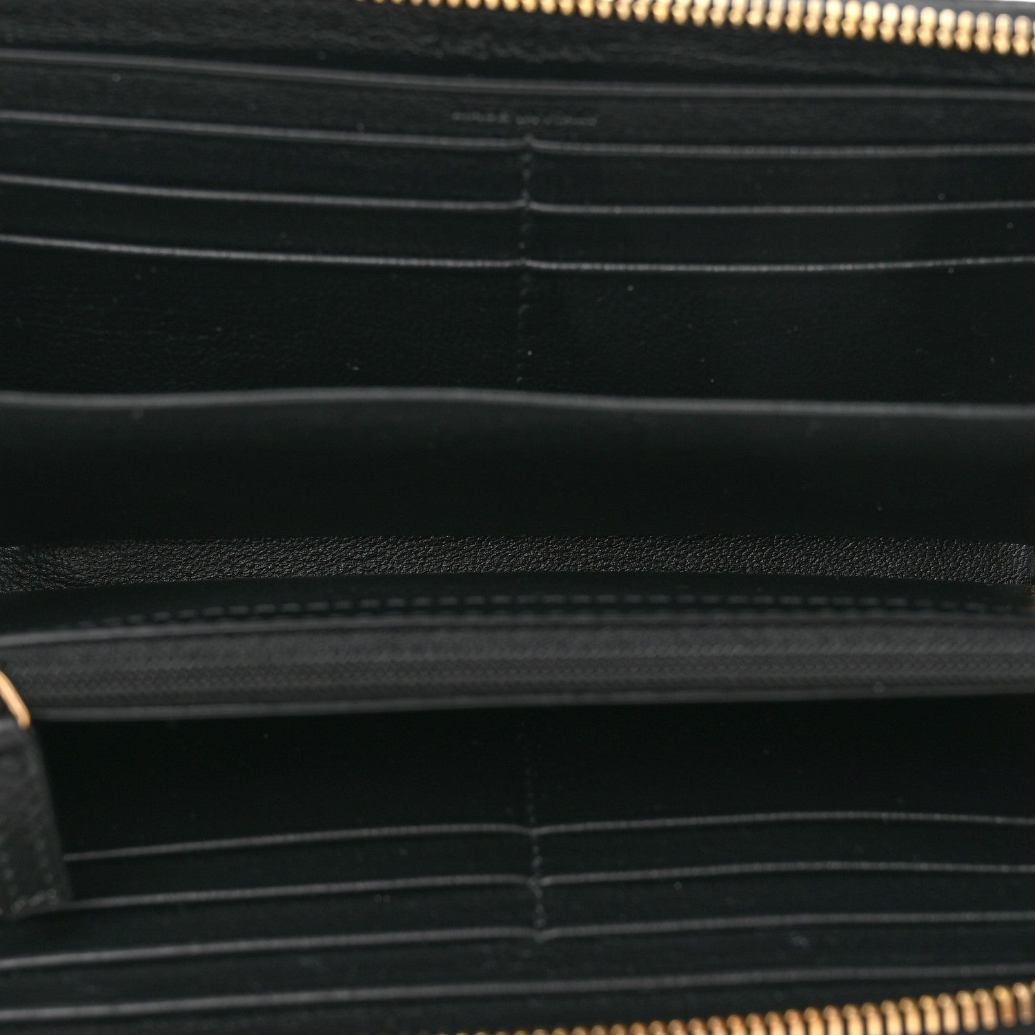 Saint Laurent Chevre Belle De Jour Zip Around Wallet Black 5 of 6