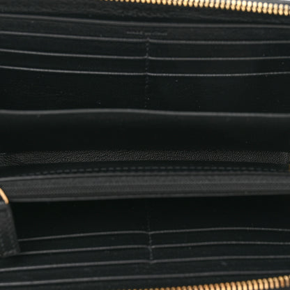 Saint Laurent Chevre Belle De Jour Zip Around Wallet Black 5 of 6