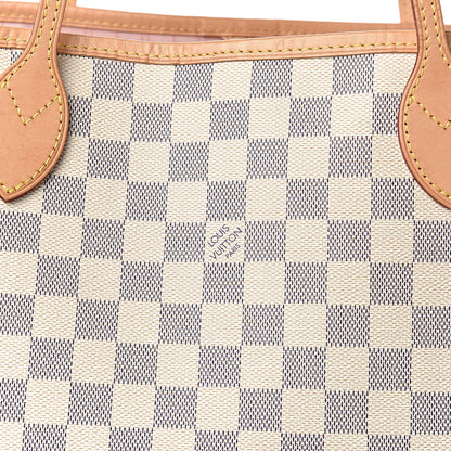 Louis Vuitton Damier Azur Neo Neverfull MM Rose Ballerine 12 of 13