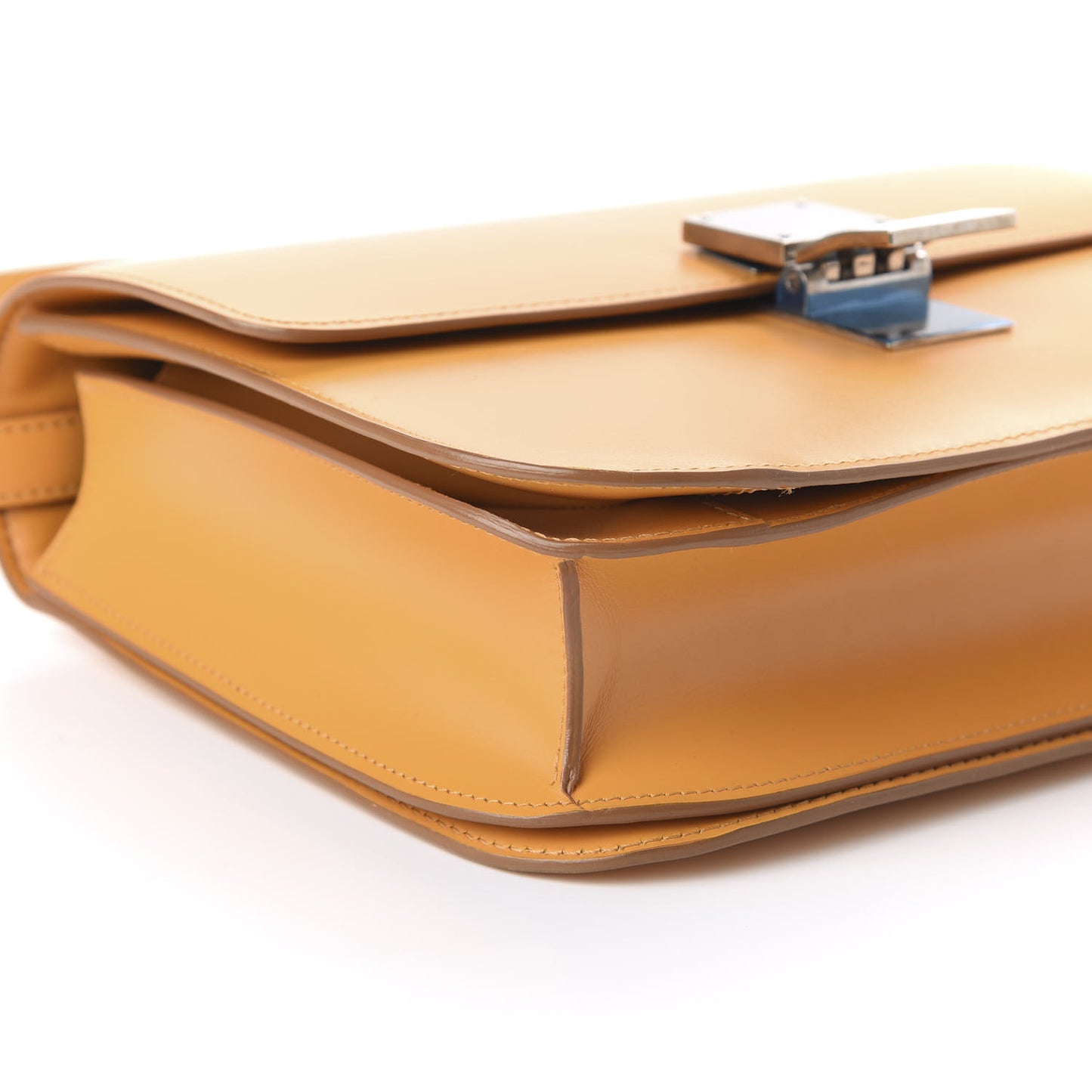 Smooth Calfskin Medium Classic Box Flap Bag Daffodil