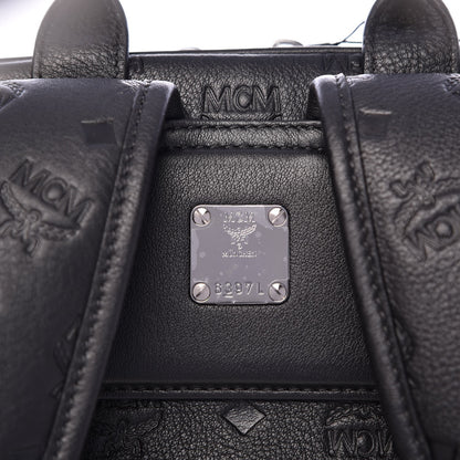 MCM Calfskin Ottomar Monogram Duke Backpack Black 5 of 10