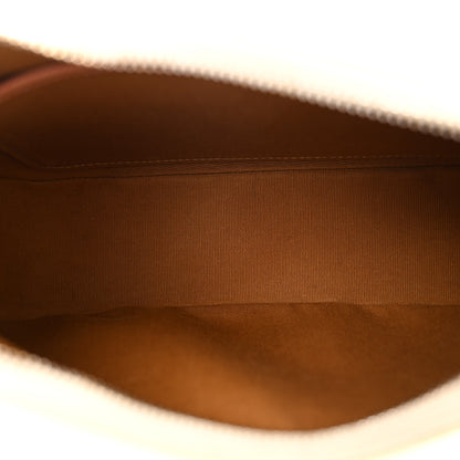 Celine Canvas Calfskin Ava Triomphe Shoulder Bag White 5 of 13