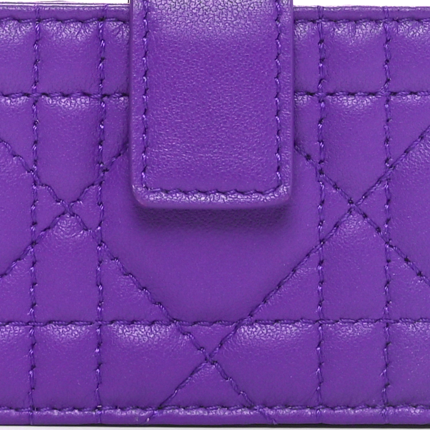 Christian Dior Lambskin Cannage Lady Dior Jasmine 5-Gusset Card Holder Purple Jamu 7 of 7