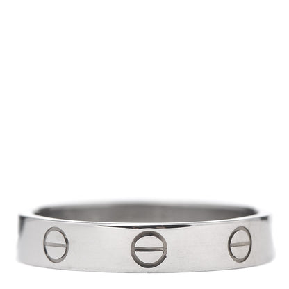 Cartier 18K White Gold 3.5mm LOVE Wedding Band Ring 58 8.25 1 of 4