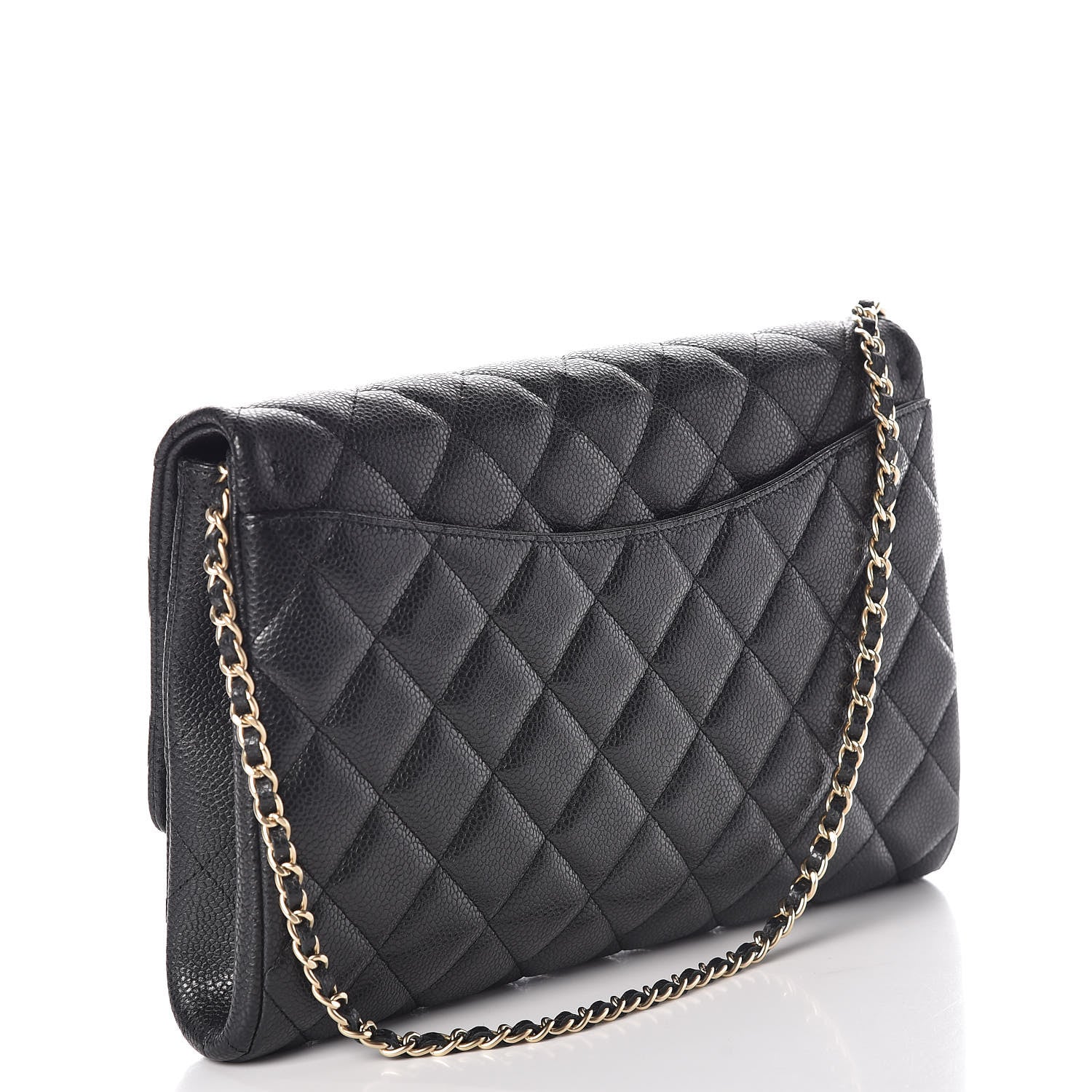 Chanel Caviar Quilted Clutch With Chain Flap Black 3 of 10