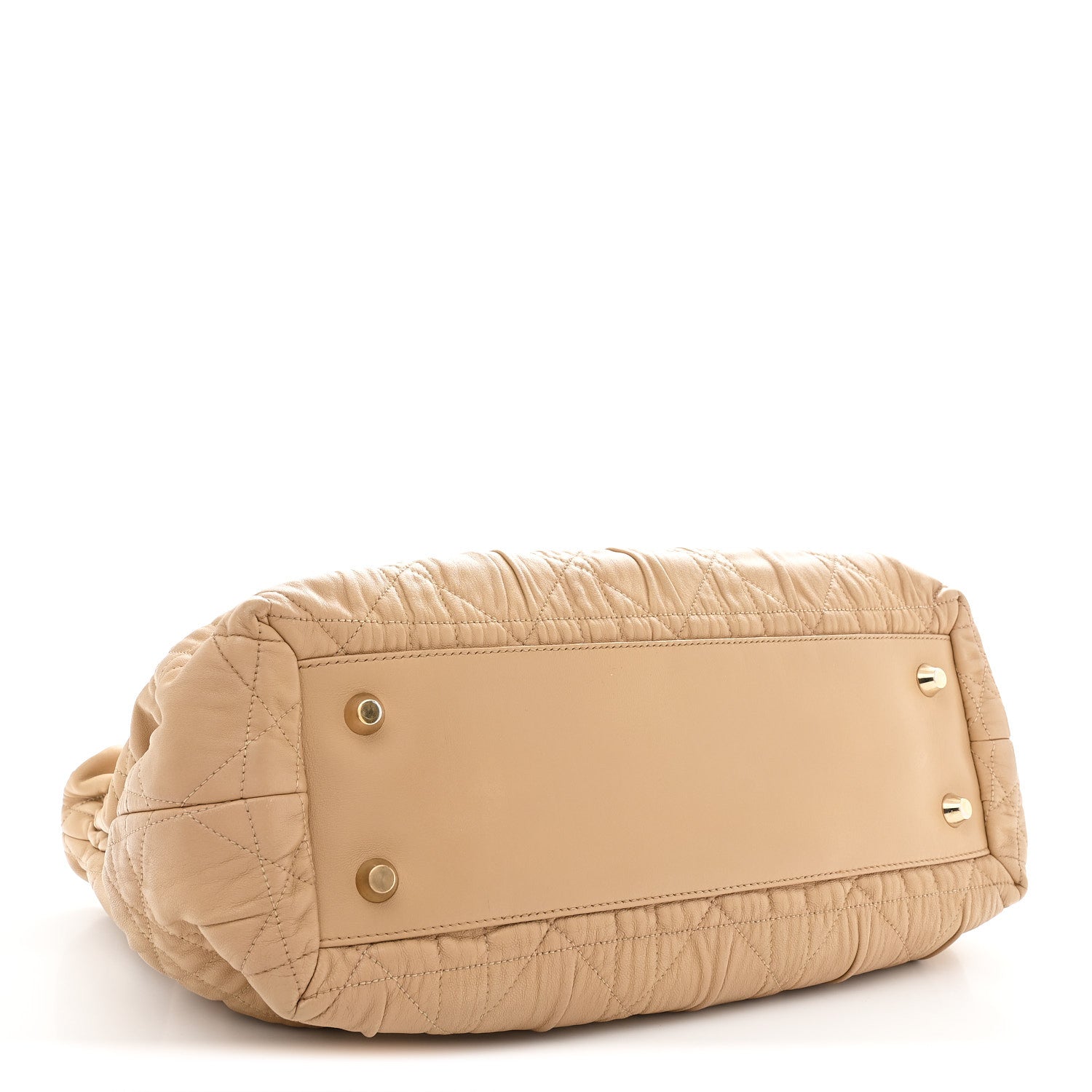 Christian Dior Gaufre Lambskin Cannage Delices Tote Beige 4 of 14