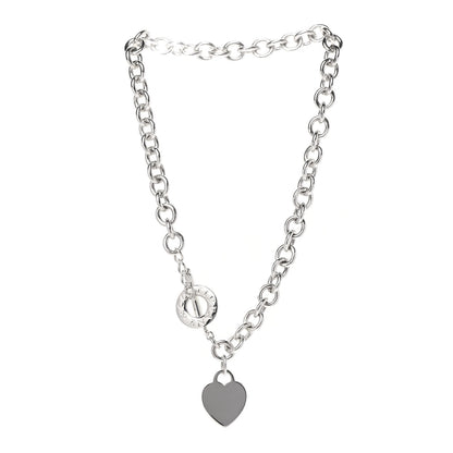 Tiffany Sterling Silver Heart Tag Toggle Necklace 3 of 4