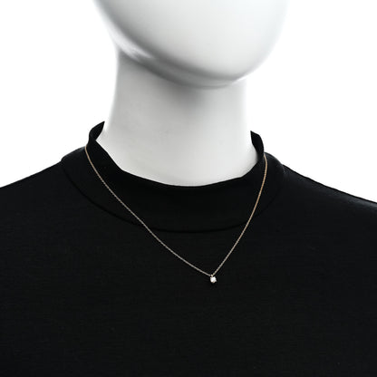 Tiffany 18K Rose Gold Diamond .17ct Solitaire Pendant Necklace 2 of 6