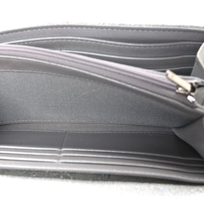 Chanel Glittered Metallic Caviar Quilted Large Flap Wallet Silver 5 of 8