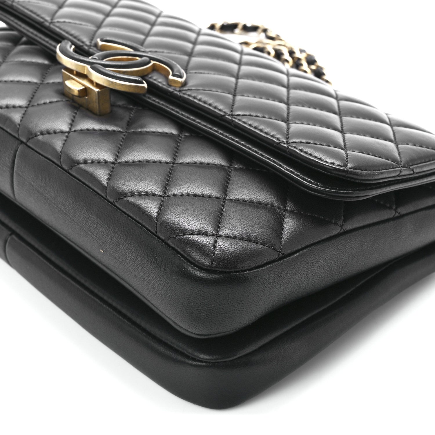 Chanel Lambskin Quilted Large CC Chic Flap Black 11 of 11