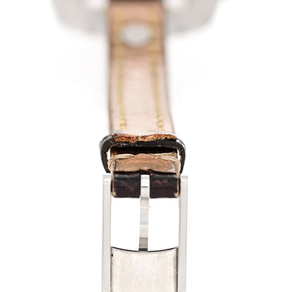 Louis Vuitton Stainless Steel Calfskin 28mm Tambour Triple Wrap Quartz Watch Brown 9 of 10
