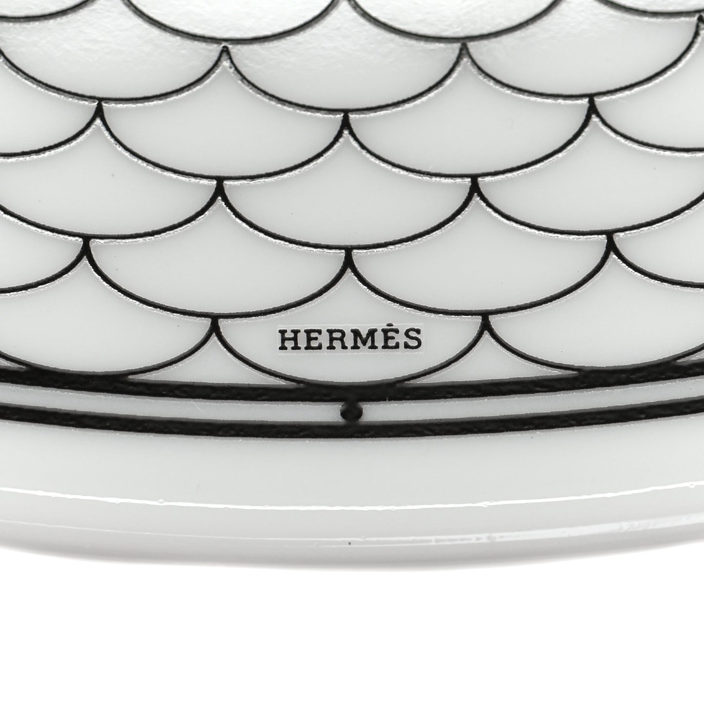 Porcelain H Deco Dinner Plate Set of 2 Black White