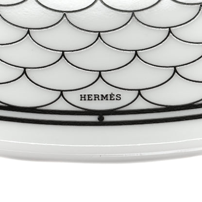 Hermes Porcelain H Deco Dinner Plate Set of 2 Black White 5 of 5