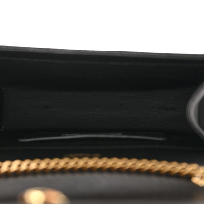 Saint Laurent Grain De Poudre Textured Mixed Matelasse Triquilt Small Monogram Satchel Black 5 of 12