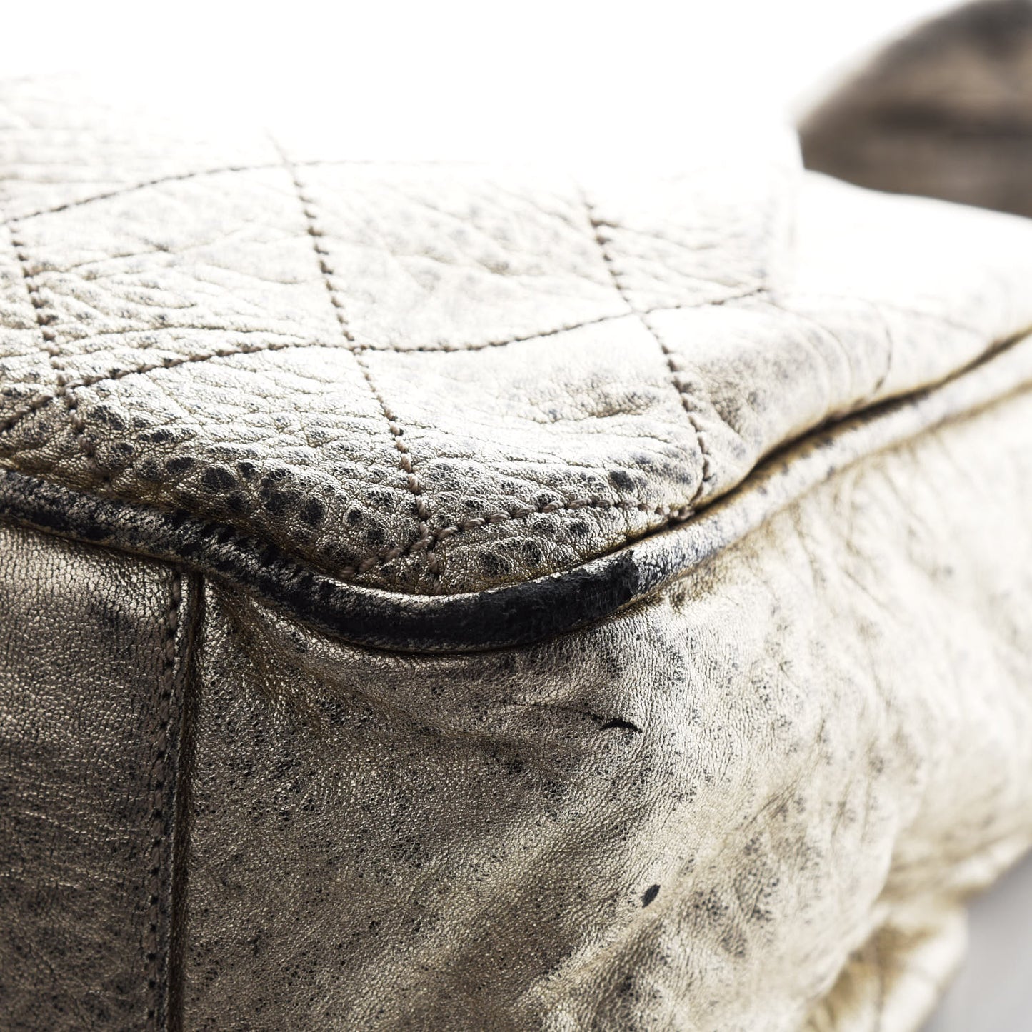 Distressed Lambskin Le Marais Tote Gold