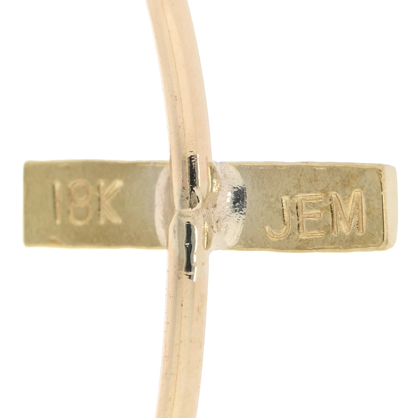 18K Yellow Gold Bar Ring 54 6.75