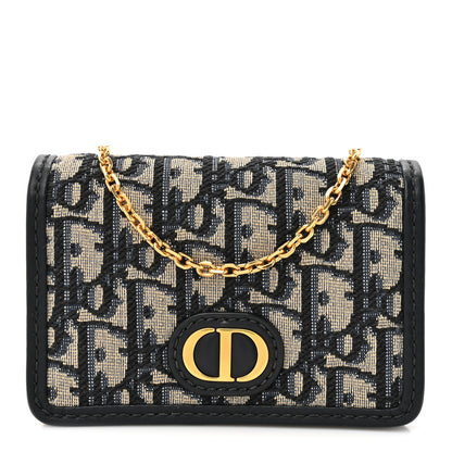 Christian Dior Oblique Nano 30 Montaigne Pouch Blue 1 of 11