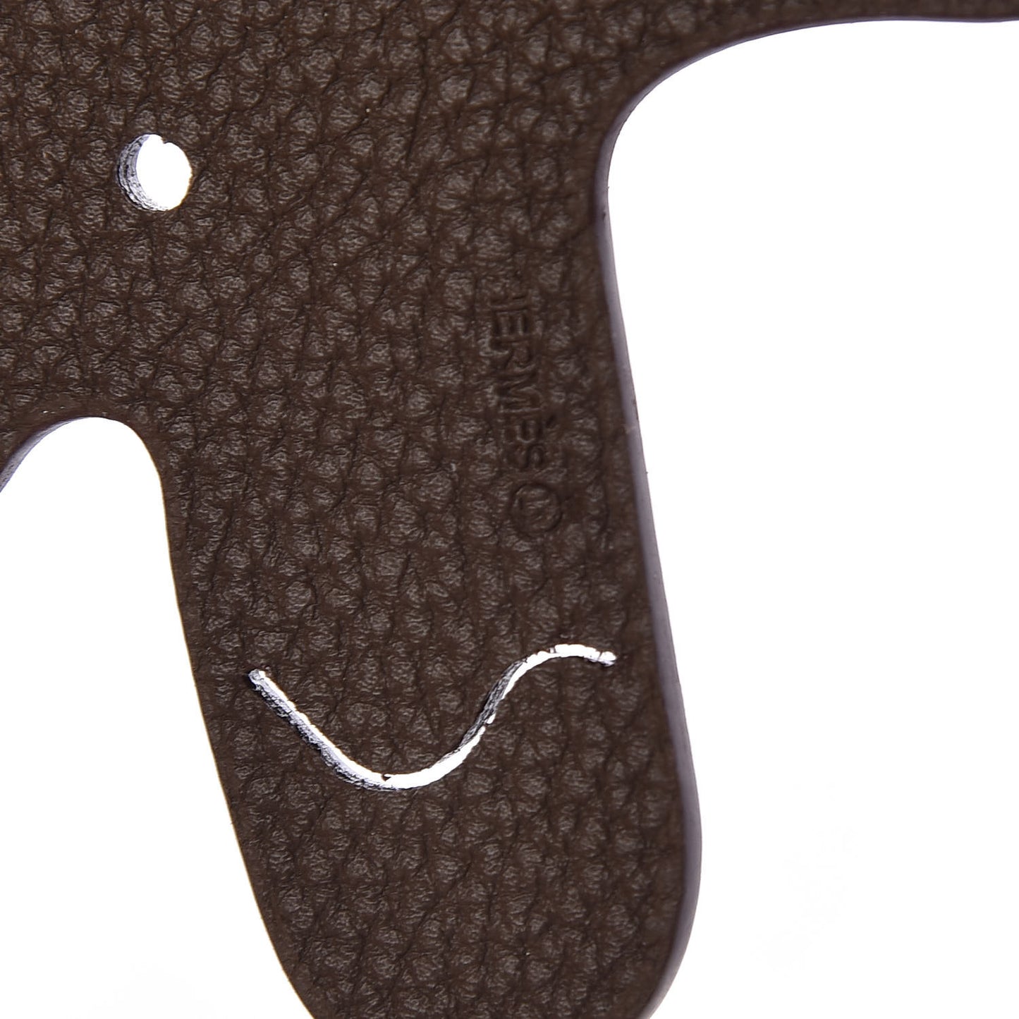 Togo Epsom Petit H Gingerbread Bag Charm Bleu Nuit Macassar