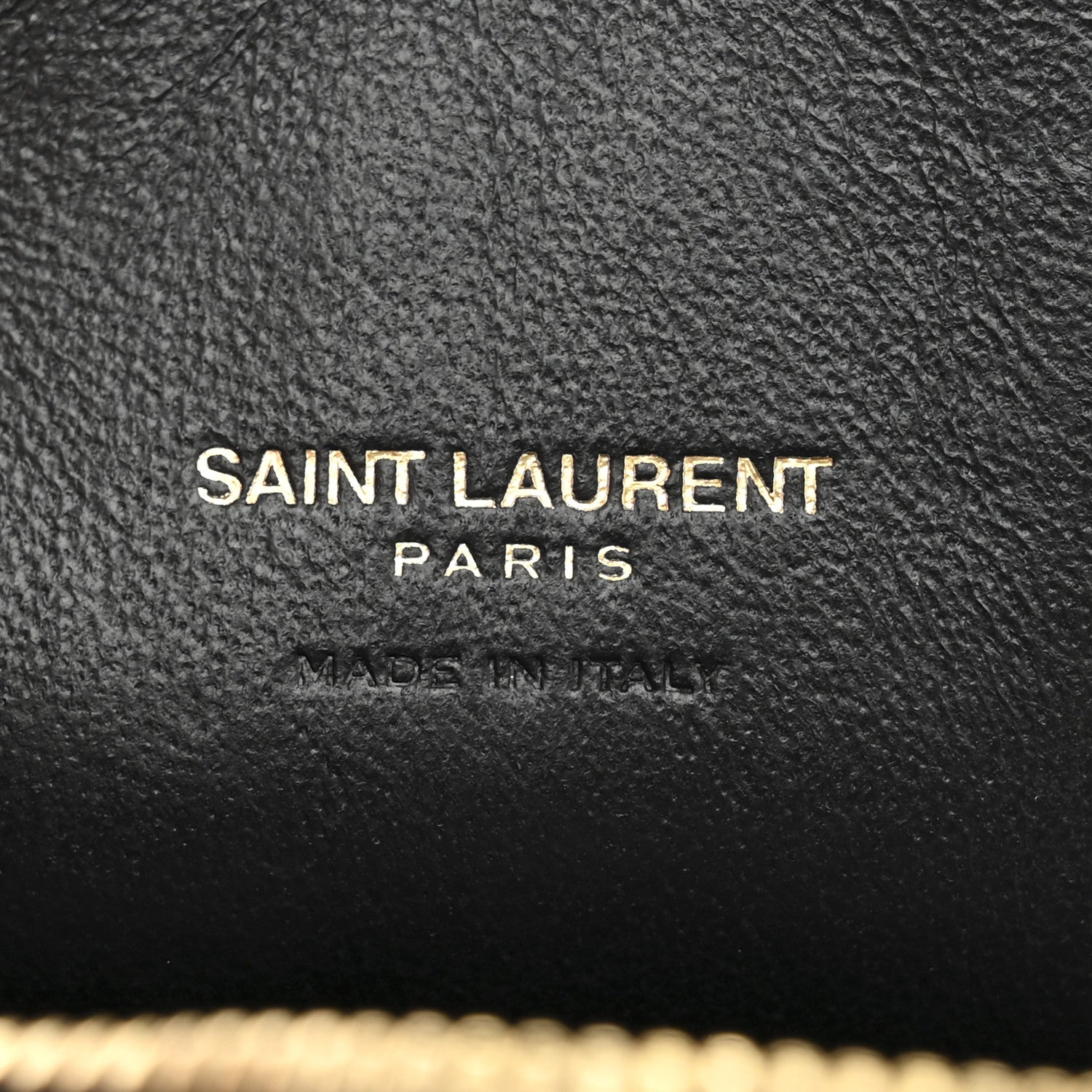 Saint Laurent Calfskin Polka Dot Monogram Heart Key Pouch Black White 6 of 7