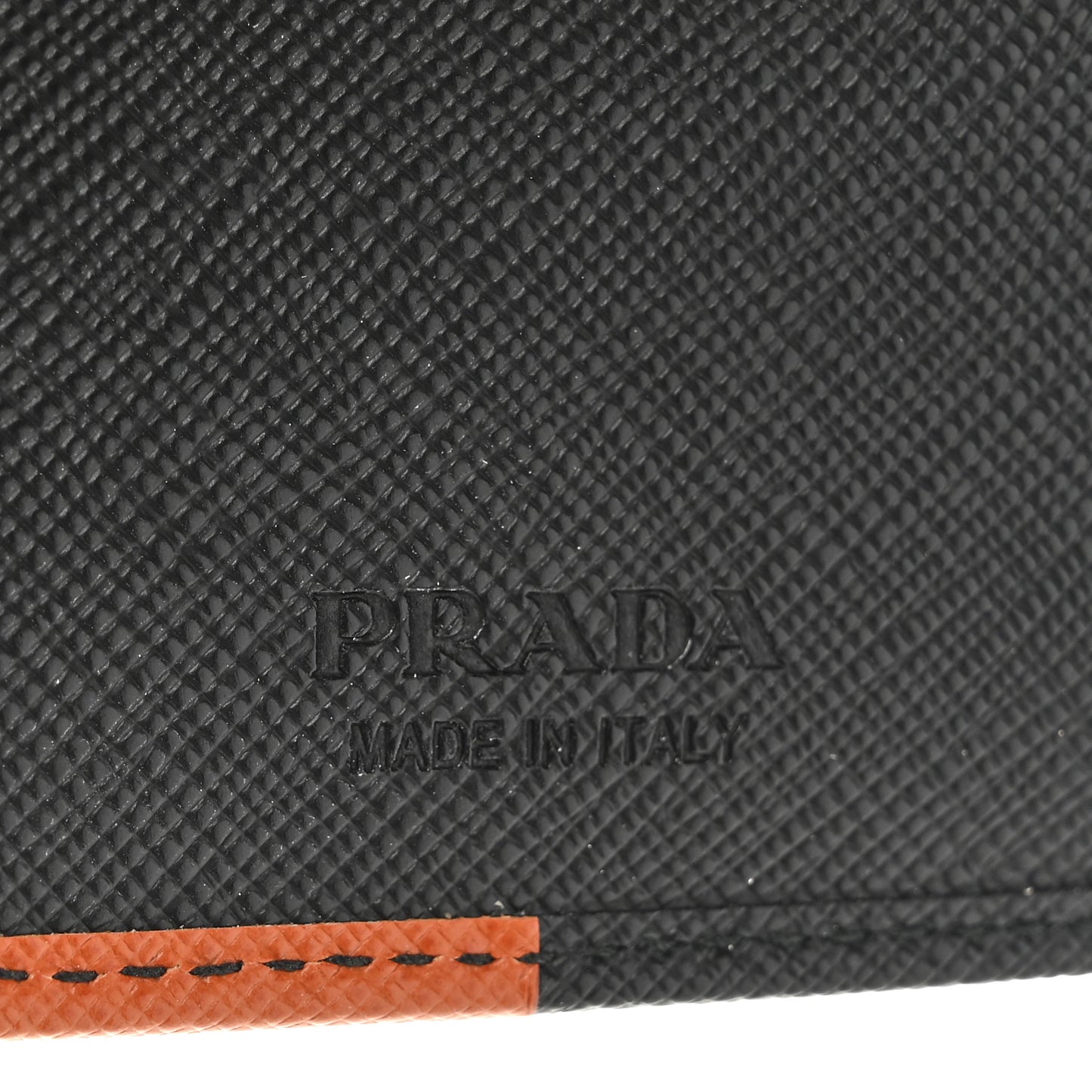 Saffiano Bi-Fold Wallet Black Papaya