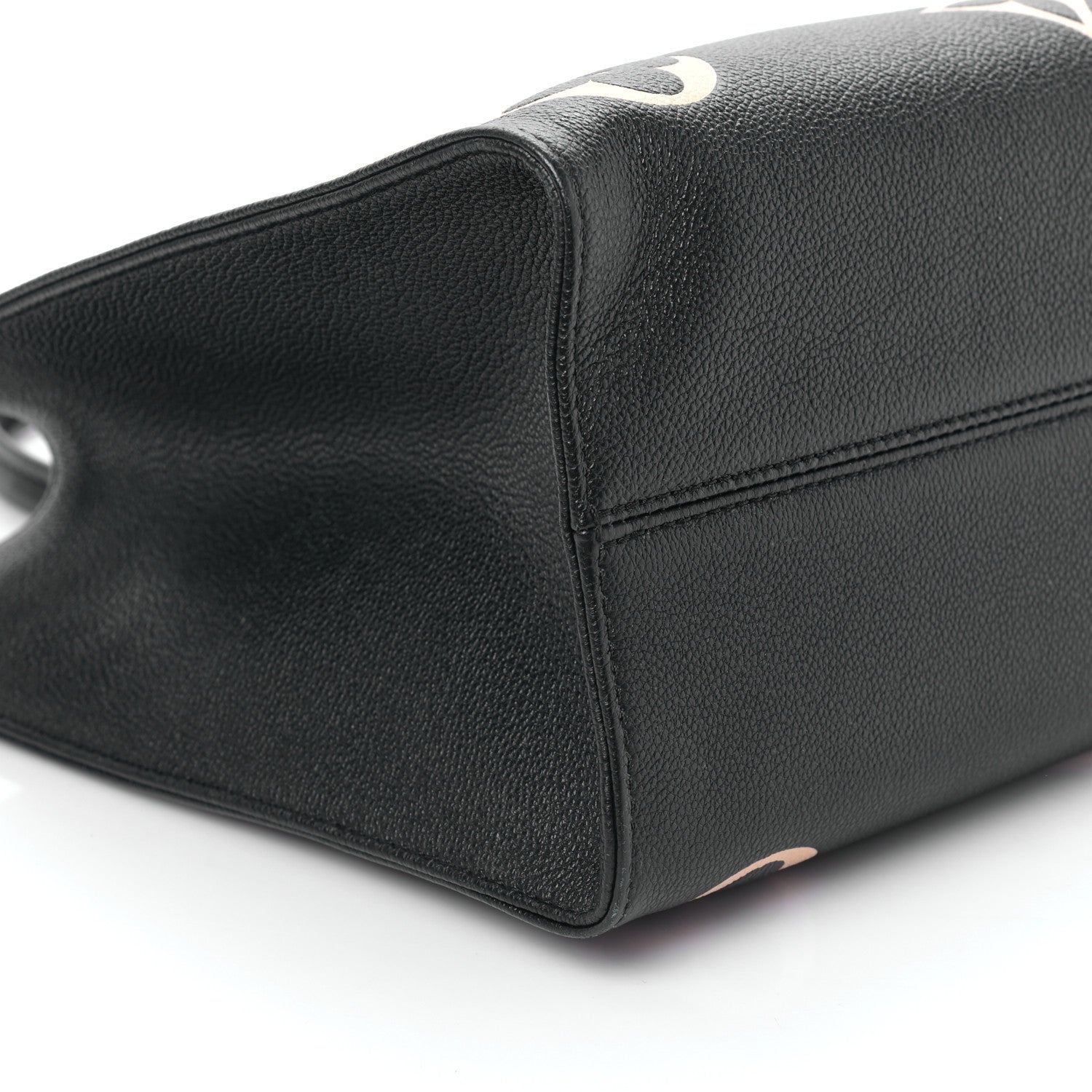 Louis Vuitton Empreinte Monogram Giant Onthego MM Black Beige 7 of 9
