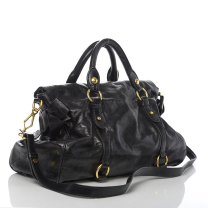 Miu Miu Vitello Lux Medium Bow Bag Black 3 of 9