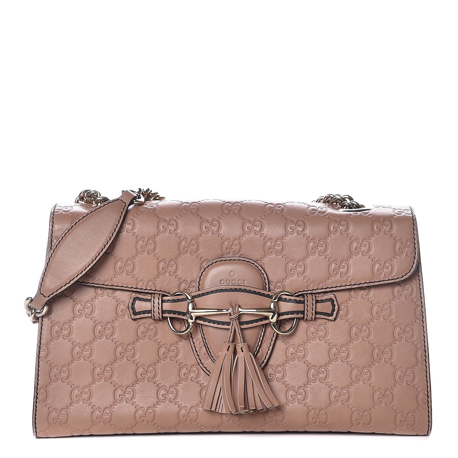 Gucci Guccissima Medium Emily Chain Shoulder Bag Camelia 1 of 10