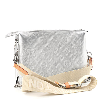 Louis Vuitton Metallic Lambskin Embossed Monogram Coussin PM Silver 3 of 8