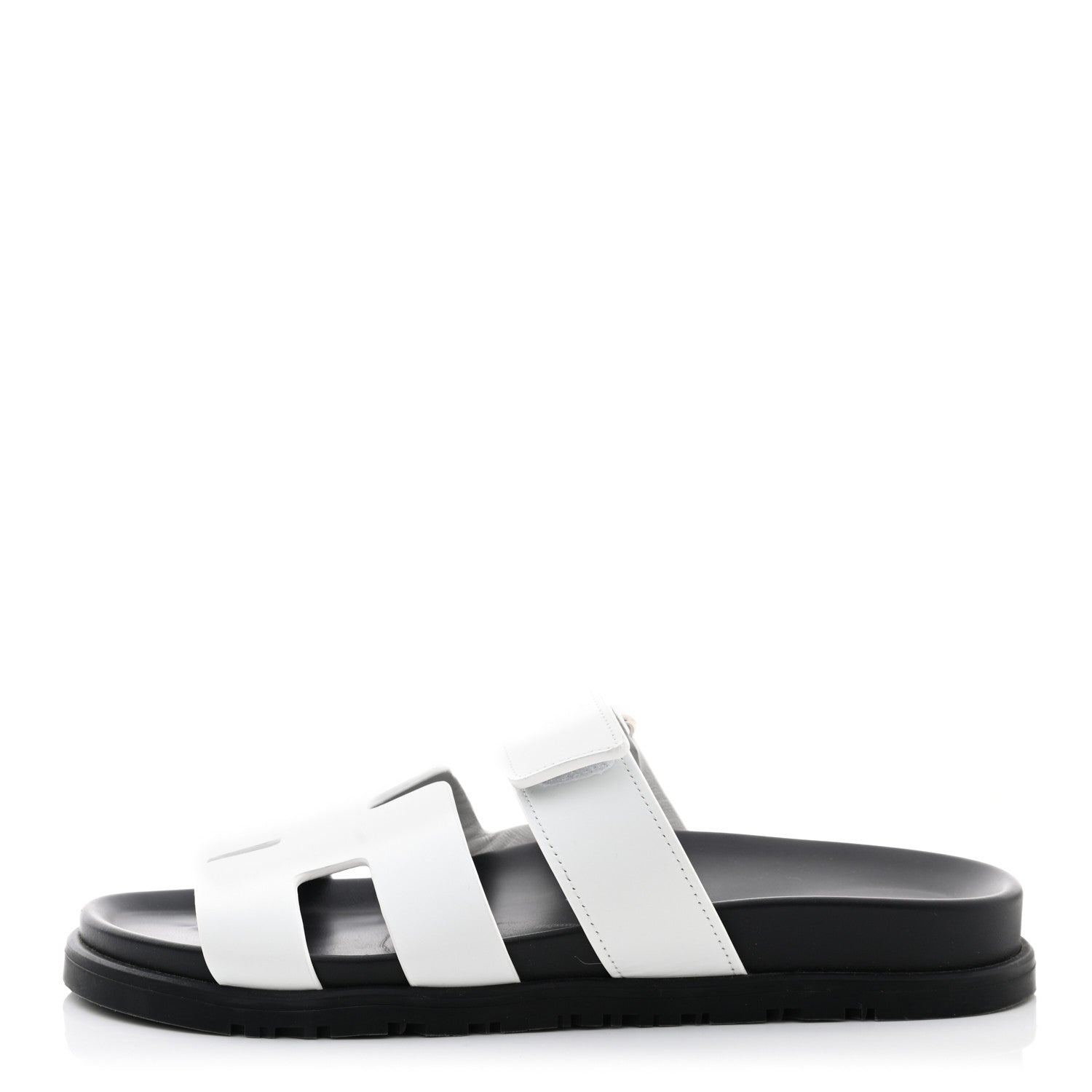 Hermes Calfskin Womens Chypre Sandals 38 White 1 of 9
