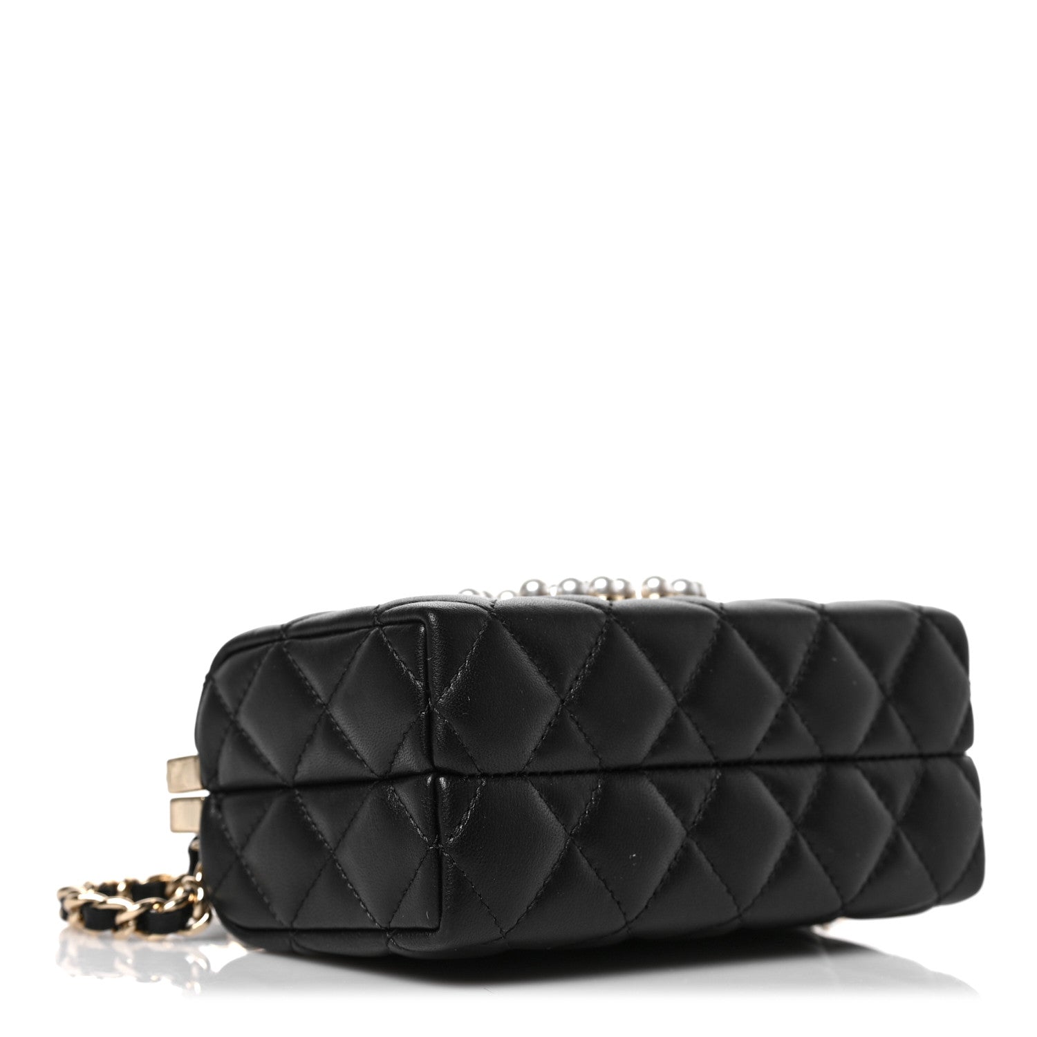 Chanel Lambskin Quilted Pearl CC Vanity Case Black 4 of 9