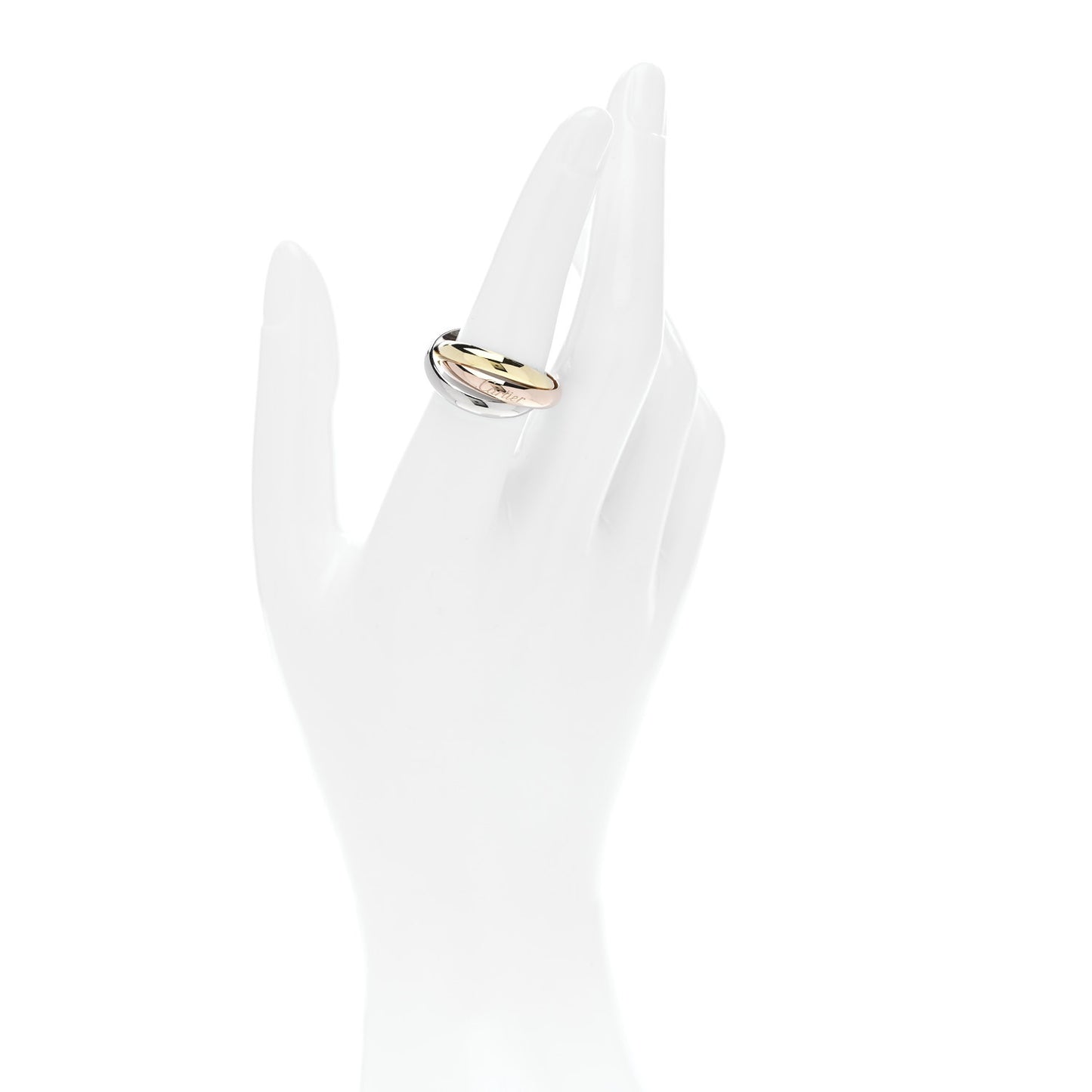 18K Pink Yellow White Gold Classic Trinity Ring 57 8
