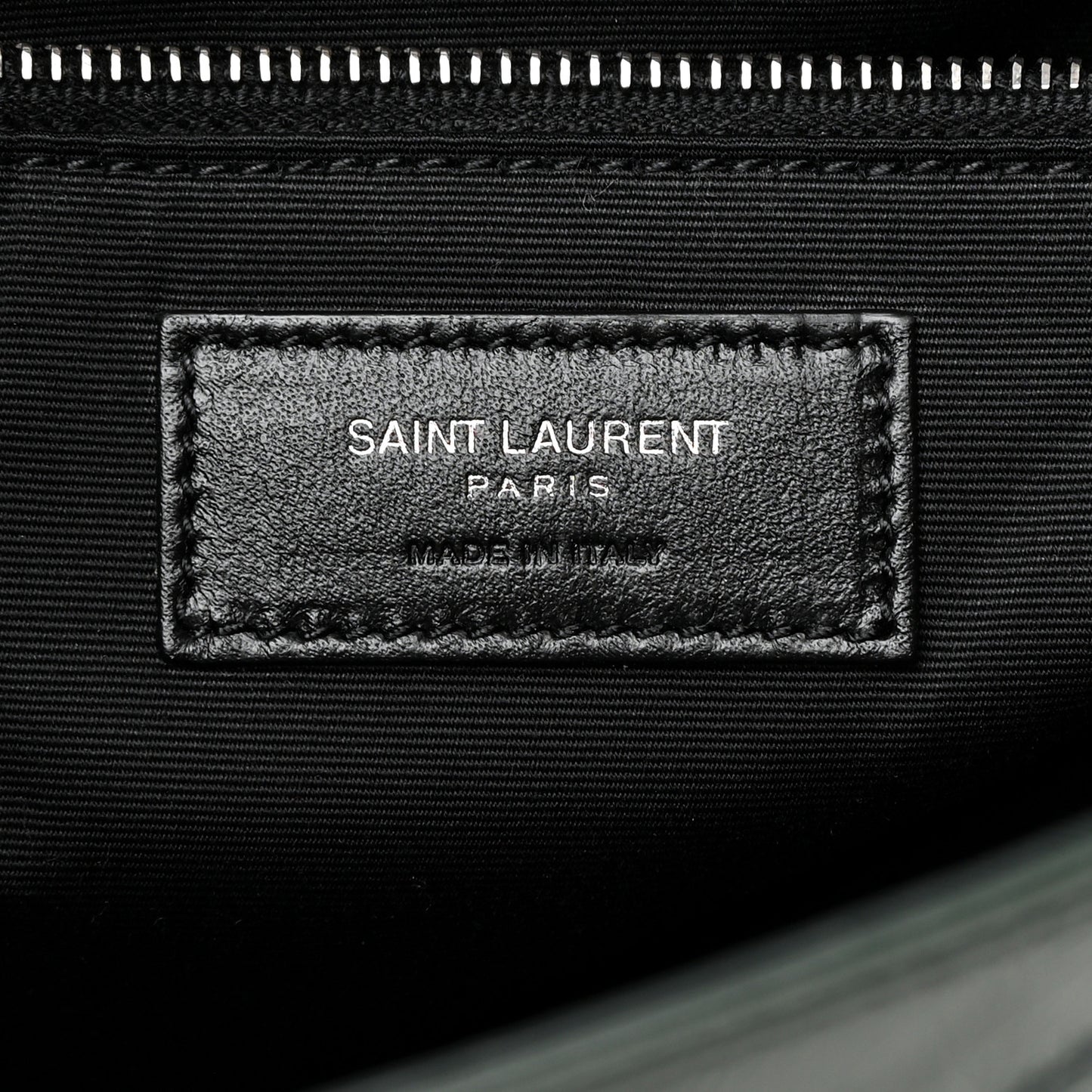 SAINT LAURENT Crinkled Lambskin Matelasse Monogram Medium Niki Chain Satchel Green