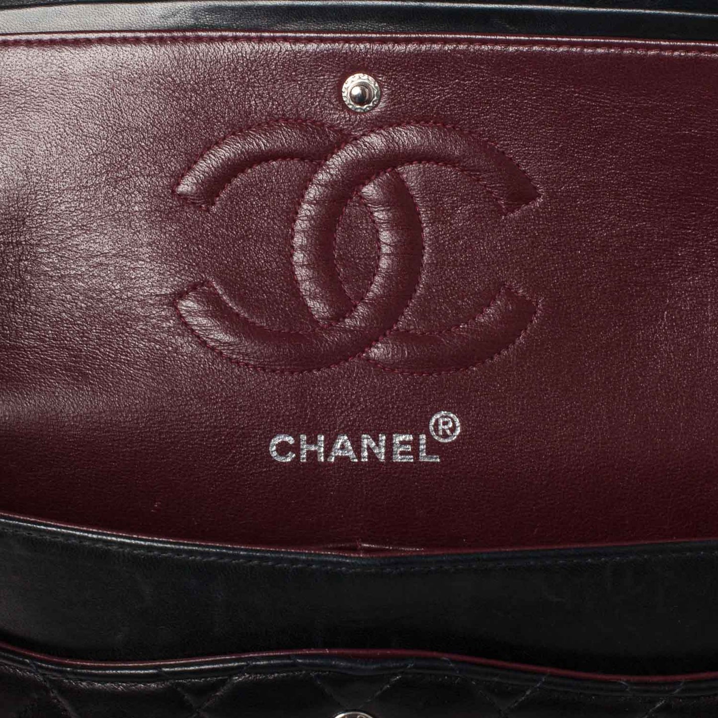 Lambskin Medium Double Flap Black