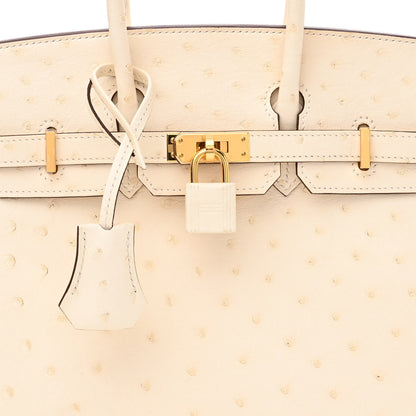 Hermes Ostrich Birkin 25 Nata 8 of 11