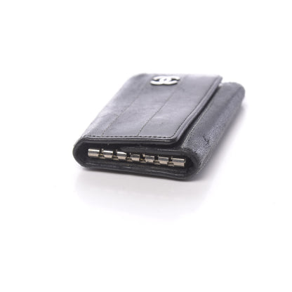 Chanel Lambskin Vertical Quilted 6 Key Holder Black 11 of 13