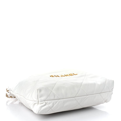 Chanel Shiny Calfskin Quilted Small Chanel 22 White 4 of 9