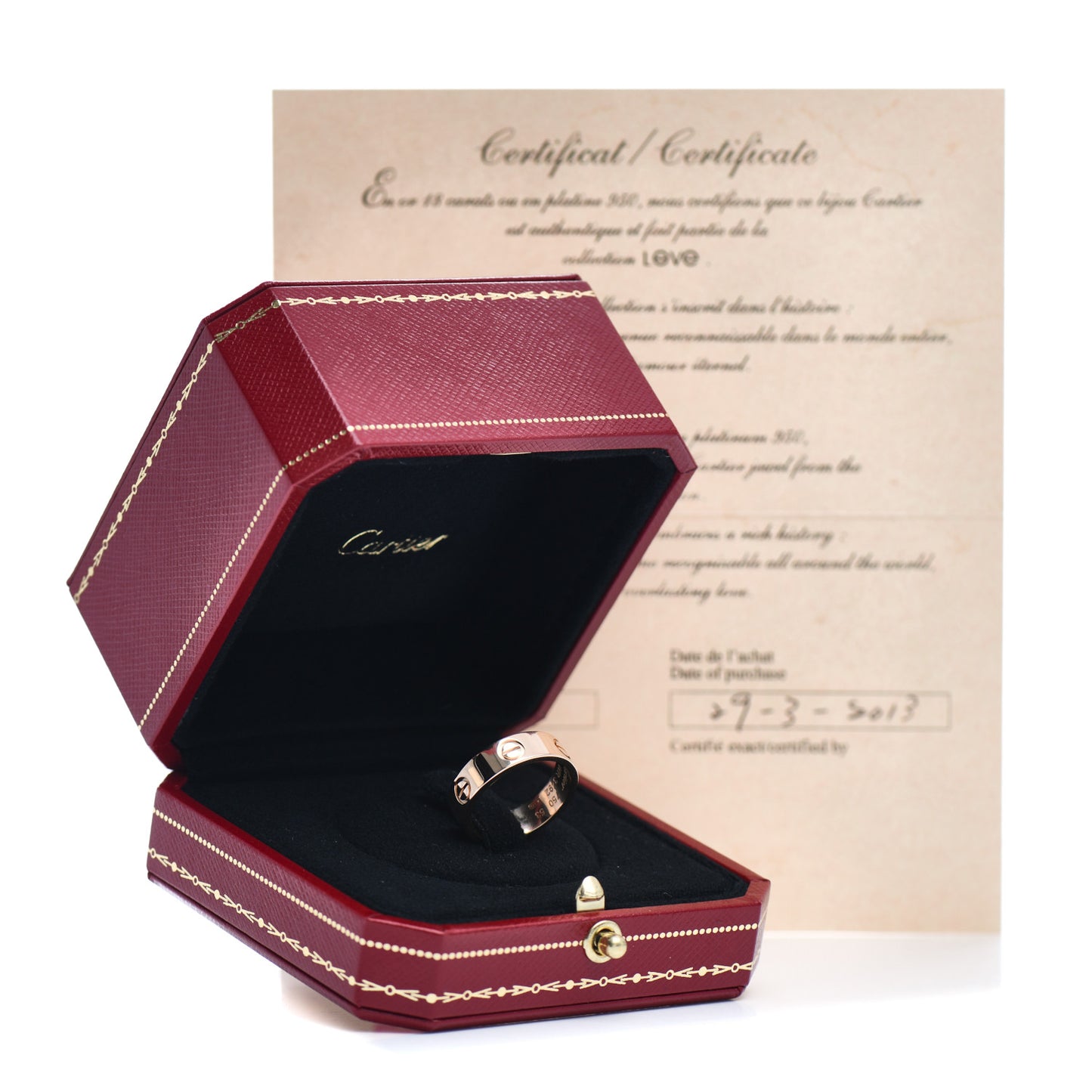 18K Pink Gold 5.5mm LOVE Ring 53 6.5