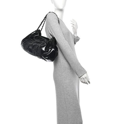 Chanel Patent Camellia Shoulder Bag Black 2 of 12