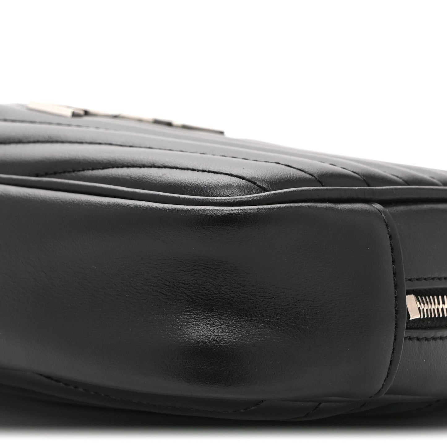 Calfskin Matelasse Monogram Mini Lou Camera Bag Black