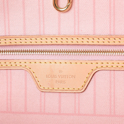 Louis Vuitton Damier Azur Neo Neverfull MM Rose Ballerine 6 of 20