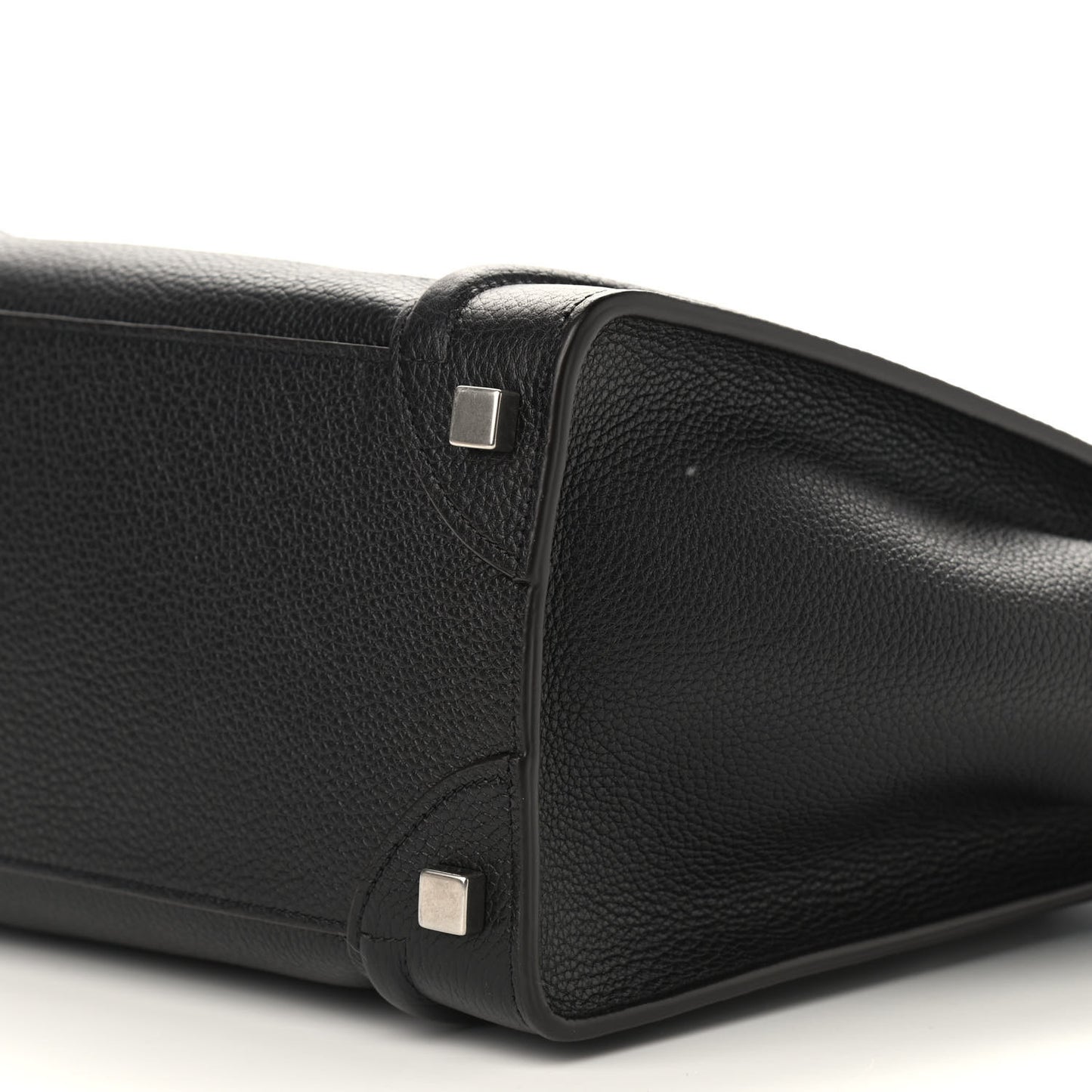 Drummed Calfskin Micro Luggage Black