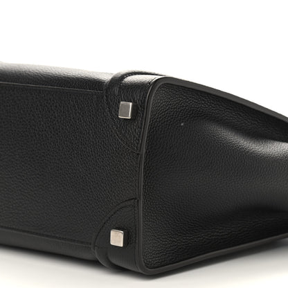 Celine Drummed Calfskin Micro Luggage Black 8 of 8