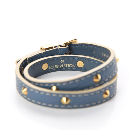 Louis Vuitton Suhali Double Tour Bracelet Blue 4 of 4