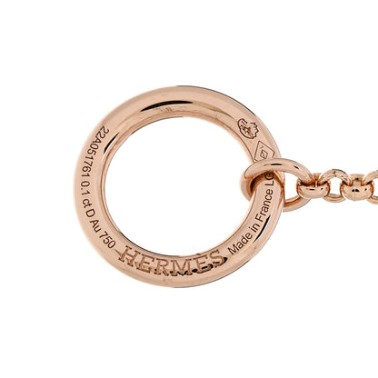 Hermes 18K Rose Gold Diamond Chaos Bracelet LG 3 of 4