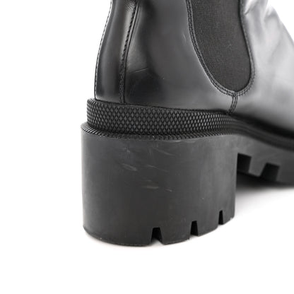 Gucci Calfskin Crystal GG Trip Chelsea Ankle Boots 37.5 Black 10 of 11