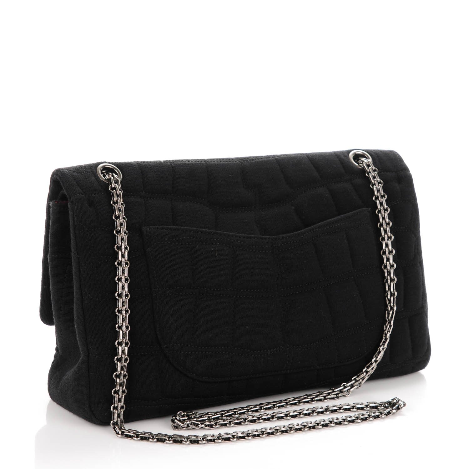 Chanel Jersey Coco's Croc 2.55 Reissue 227 Flap Black 3 of 10