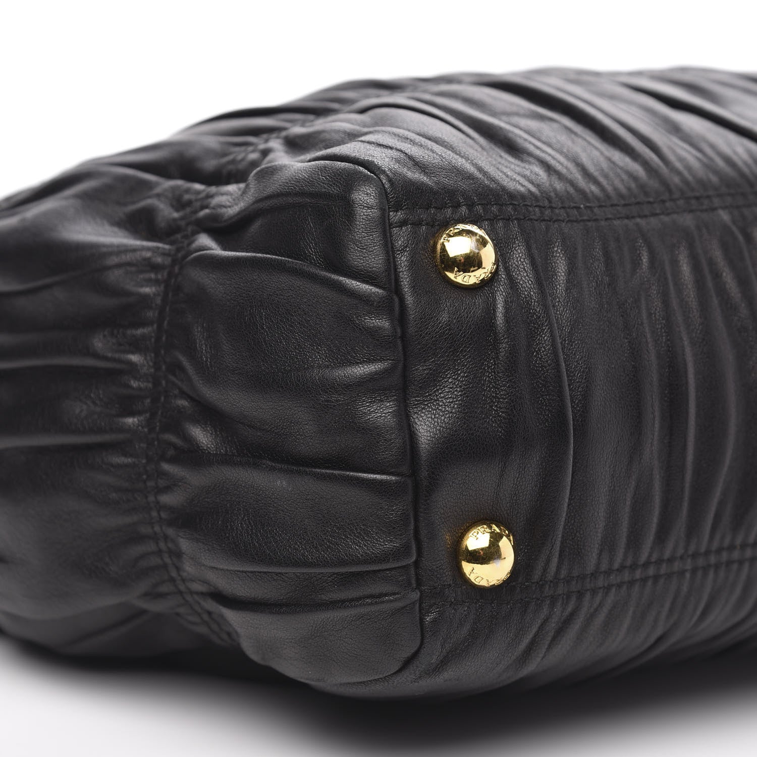 Prada Nappa Dressy Gaufre Framed Tote Black 7 of 9